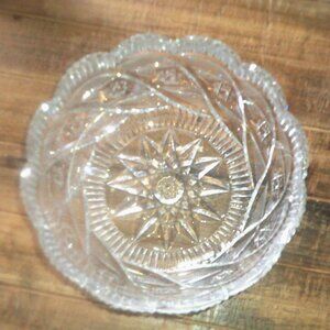 Waterford Crystal Master Cutter Bowl Pinwheels Scalloped